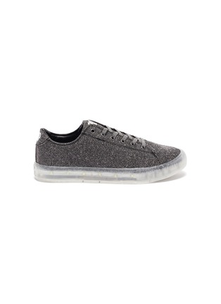 Main View - Click To Enlarge - POP SHOES - 'St Laurent' LED midsole glitter kids sneakers