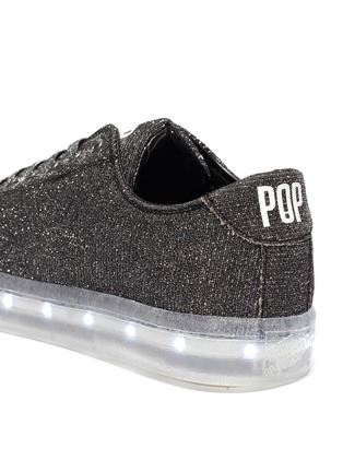 Figure View - Click To Enlarge - POP SHOES - 'St Laurent' LED midsole glitter kids sneakers