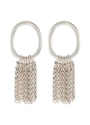 Main View - Click To Enlarge - PHILIPPE AUDIBERT - 'Jenny Lisse' chain fringe cutout circle earrings