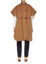Main View - Click To Enlarge - BURBERRY - Leather harness melton cape