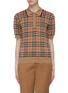 Main View - Click To Enlarge - BURBERRY - Vintage check Merino wool knit polo shirt