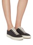 Figure View - Click To Enlarge - COMMON PROJECTS - 'Retro Low' leather sneakers