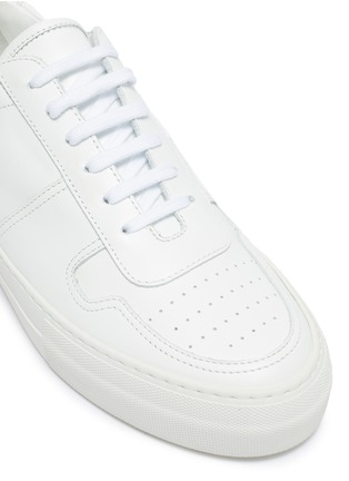 Detail View - Click To Enlarge - COMMON PROJECTS - 'B Ball' platform leather sneakers