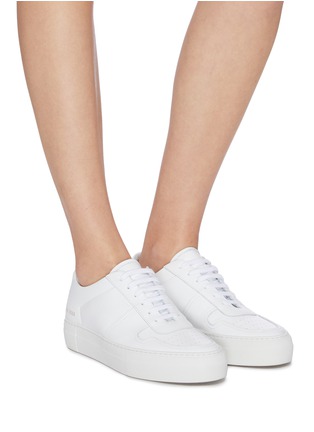 Figure View - Click To Enlarge - COMMON PROJECTS - 'B Ball' platform leather sneakers