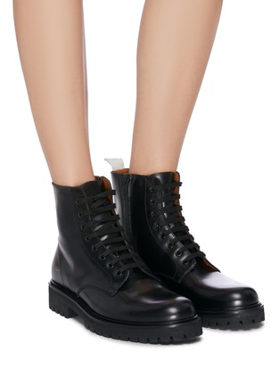 Figure View - Click To Enlarge - COMMON PROJECTS - 'Standard' leather combat boots