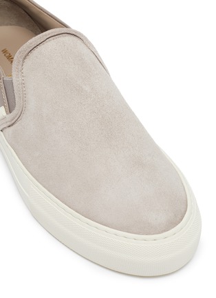 Detail View - Click To Enlarge - COMMON PROJECTS - Suede panelled leather skate slip-ons