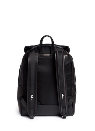 Back View - Click To Enlarge - NEIL BARRETT - 'Memphis' contrast front backpack