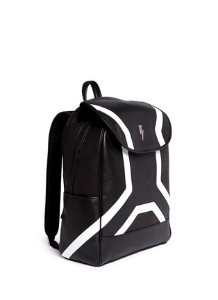 Front View - Click To Enlarge - NEIL BARRETT - 'Memphis' contrast front backpack