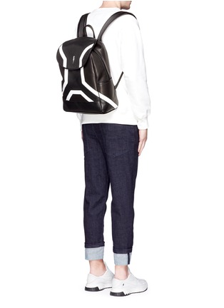 Figure View - Click To Enlarge - NEIL BARRETT - 'Memphis' contrast front backpack