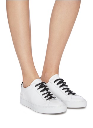 Figure View - Click To Enlarge - COMMON PROJECTS - 'Retro Low' leather sneakers