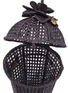 Detail View - Click To Enlarge - SILVIA TCHERASSI - 'Cage' woven straw wristlet bag