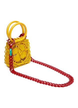 Detail View - Click To Enlarge - SILVIA TCHERASSI - 'Cadence' mini woven straw crossbody bag