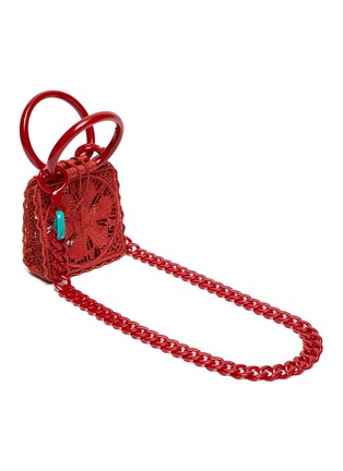 Detail View - Click To Enlarge - SILVIA TCHERASSI - 'Cadence' mini woven straw crossbody bag