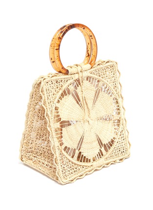 Detail View - Click To Enlarge - SILVIA TCHERASSI - 'Lurizia' top handle woven straw bag
