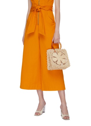 Figure View - Click To Enlarge - SILVIA TCHERASSI - 'Lurizia' top handle woven straw bag