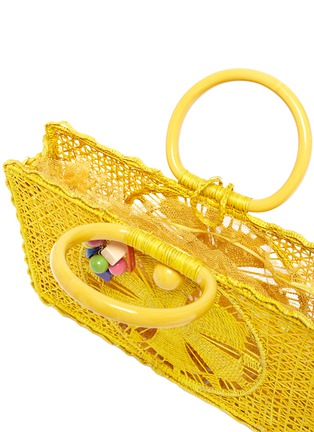 Detail View - Click To Enlarge - SILVIA TCHERASSI - Top handle straw weave bag