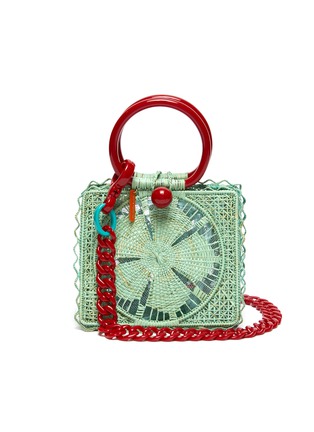 Main View - Click To Enlarge - SILVIA TCHERASSI - 'Camile' top handle woven straw bag