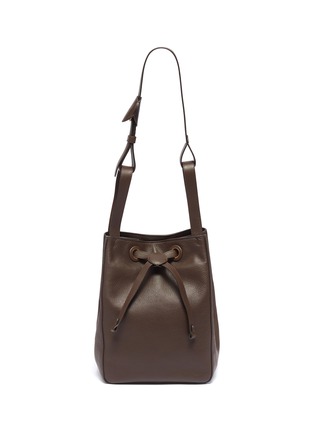 Main View - Click To Enlarge - RODO - Cross drawstring leather shoulder bag