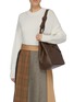 Figure View - Click To Enlarge - RODO - Cross drawstring leather shoulder bag