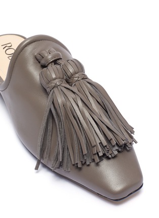 Detail View - Click To Enlarge - RODO - Tassel leather slides