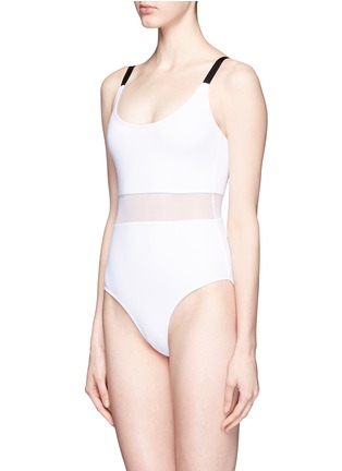 Figure View - Click To Enlarge - BETH RICHARDS - 'Agnes' mesh waist one-piece swimsuit