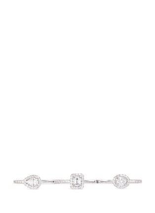 Main View - Click To Enlarge - MESSIKA - 'Amazone Multishape' diamond 18k white gold three finger ring