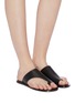 Figure View - Click To Enlarge - ATP ATELIER - 'Rosa' cutout leather slide sandals