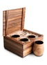 Main View - Click To Enlarge - STINSON STUDIO - Oak whiskey tumbler gift crate set of four
