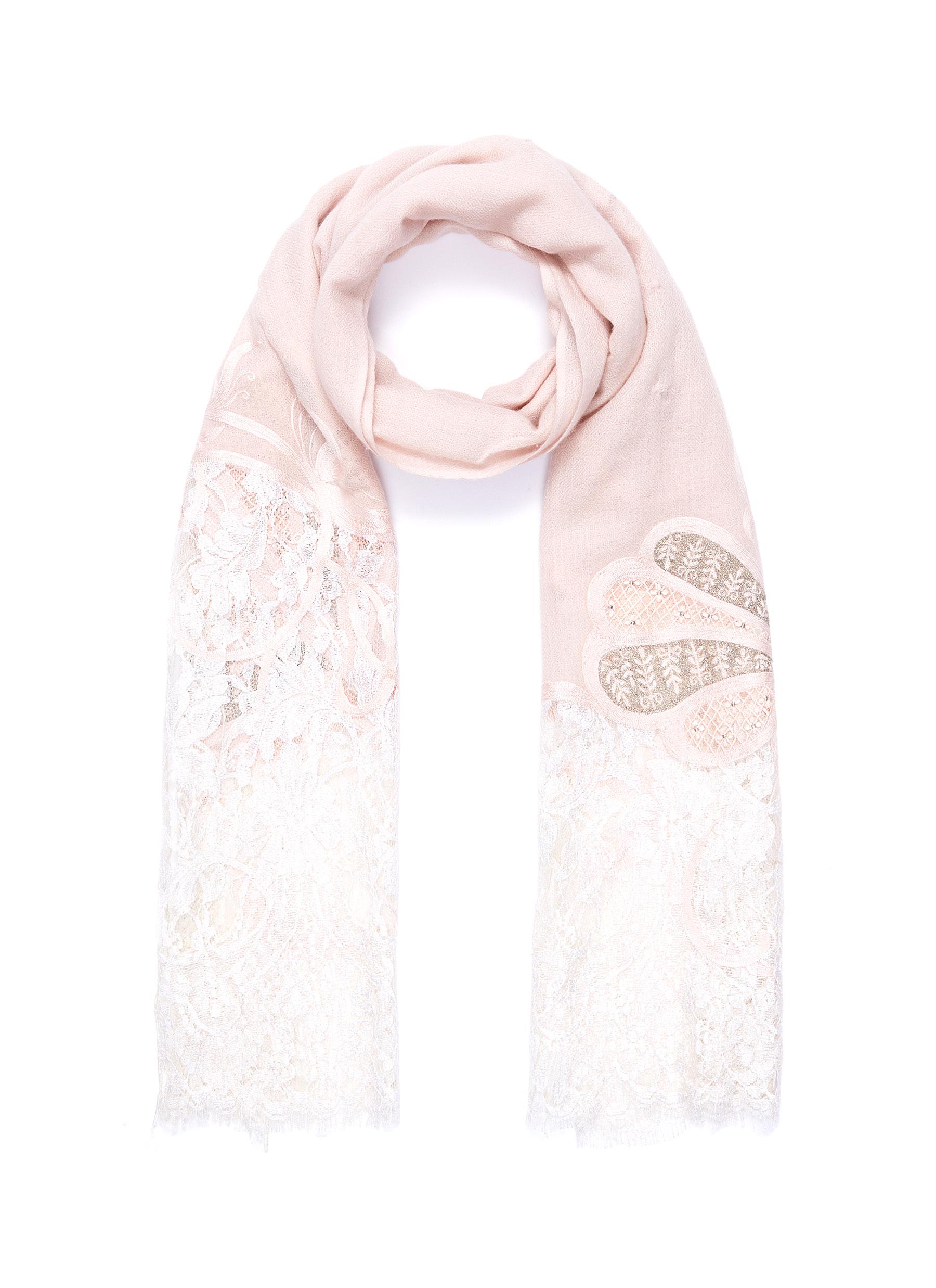 scarves with lace edging