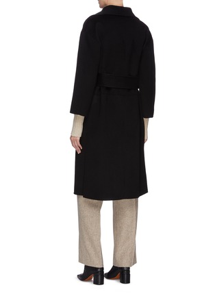 Back View - Click To Enlarge - EQUIL - Belted shawl collar wrap around cashmere coat