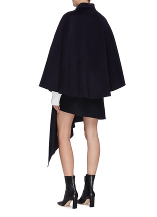 Back View - Click To Enlarge - EQUIL - Asymmetric drape cashmere cape