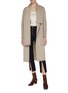 Figure View - Click To Enlarge - EQUIL - Scarf detail wrap around cashmere cape