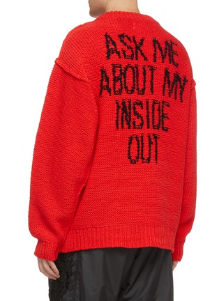 Back View - Click To Enlarge - DOUBLET - Slogan clown jacquard interior sweater