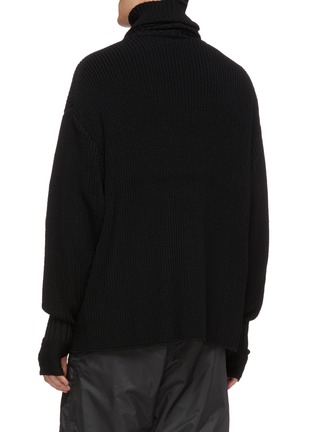 Back View - Click To Enlarge - DOUBLET - 'Disguise' cutout mask panel turtleneck sweater