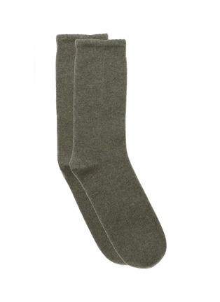 Main View - Click To Enlarge - OYUNA - Cashmere travel socks – Moss