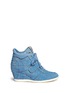 Main View - Click To Enlarge - ASH - 'Bowie' denim concealed wedge sneakers