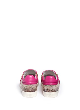 Back View - Click To Enlarge - ASH - 'Intense' iridescent python embossed leather sneakers