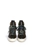 Front View - Click To Enlarge - ASH - 'Atomic' camouflage print leather wedge sneakers