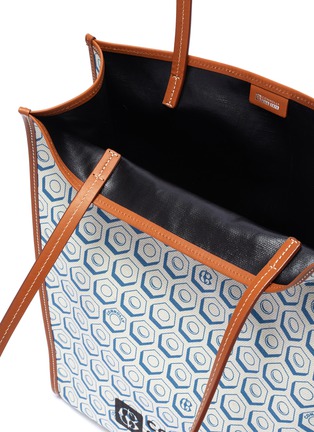 Detail View - Click To Enlarge - CONNOLLY - Geometric graphic print canvas shopper tote bag