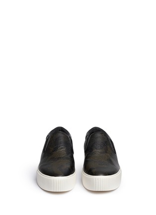 Front View - Click To Enlarge - ASH - 'Karma' camouflage print leather slip-ons