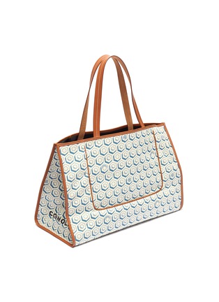 Detail View - Click To Enlarge - CONNOLLY - Logo geometric graphic print canvas beach bag