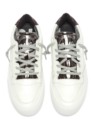 Detail View - Click To Enlarge - P448 - 'Space' paneled leather sneakers