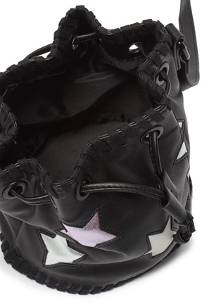 Detail View - Click To Enlarge - STELLA MCCARTNEY - Star print kids leather drawstring bucket bag