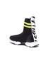 Detail View - Click To Enlarge - STELLA MCCARTNEY - Stripe cuff sock knit high top kids sneakers
