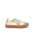 Main View - Click To Enlarge - STELLA MCCARTNEY - Logo lace faux leather platform kids sneakers
