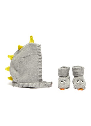Main View - Click To Enlarge - STELLA MCCARTNEY - 'Dino Spikes' kids hat and booties set