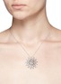Detail View - Click To Enlarge - MELVILLE FINE JEWELLERY - Aurora' diamond 18k white gold sun pendant necklace