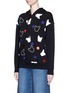 Front View - Click To Enlarge - ÊTRE CÉCILE - French bulldog dot print hoodie