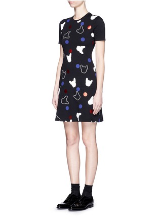 Front View - Click To Enlarge - ÊTRE CÉCILE - French bulldog dot print T-shirt dress