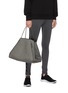 Figure View - Click To Enlarge - STATE OF ESCAPE - 'Guise' sailing rope handle denim print neoprene tote